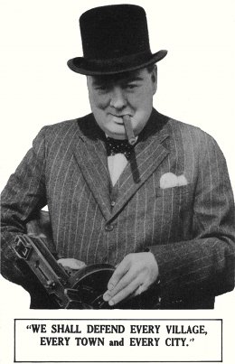 Churchill with Thompson SMG