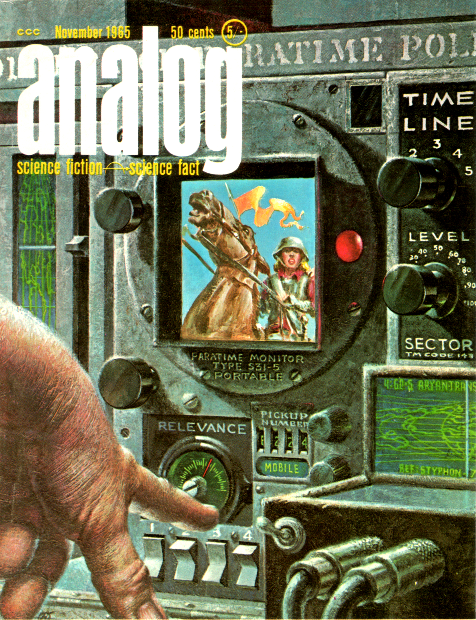 Down Styphon - Analog Nov 1965 - Kelly Freas for Piper