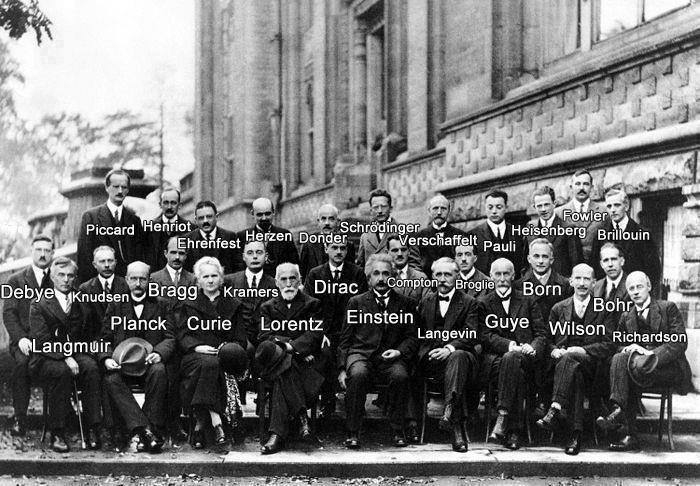 Fifth Solvay Conference on Physics, 1927 - captioned