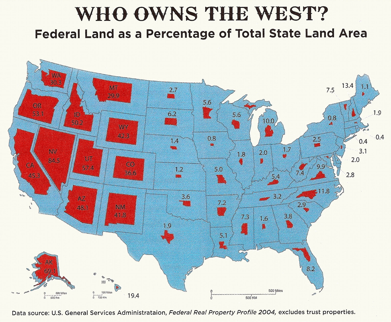 Who owns the West? map