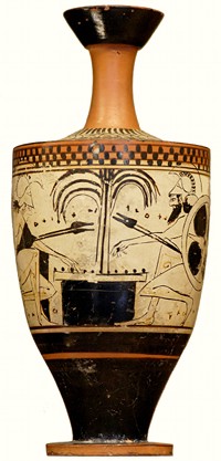 Achilles and Ajax playing with dice, circa 540-530BC
