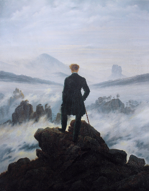 Der Wanderer über dem Nebelmeer (The Wanderer Above the Sea of Clouds) - Caspar David Friedrich, 1818