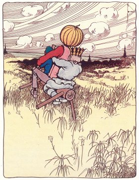 The Saw-Horse rocked and rolled over the fields - The Marvelous Land of Oz - John R. Neill, 1904