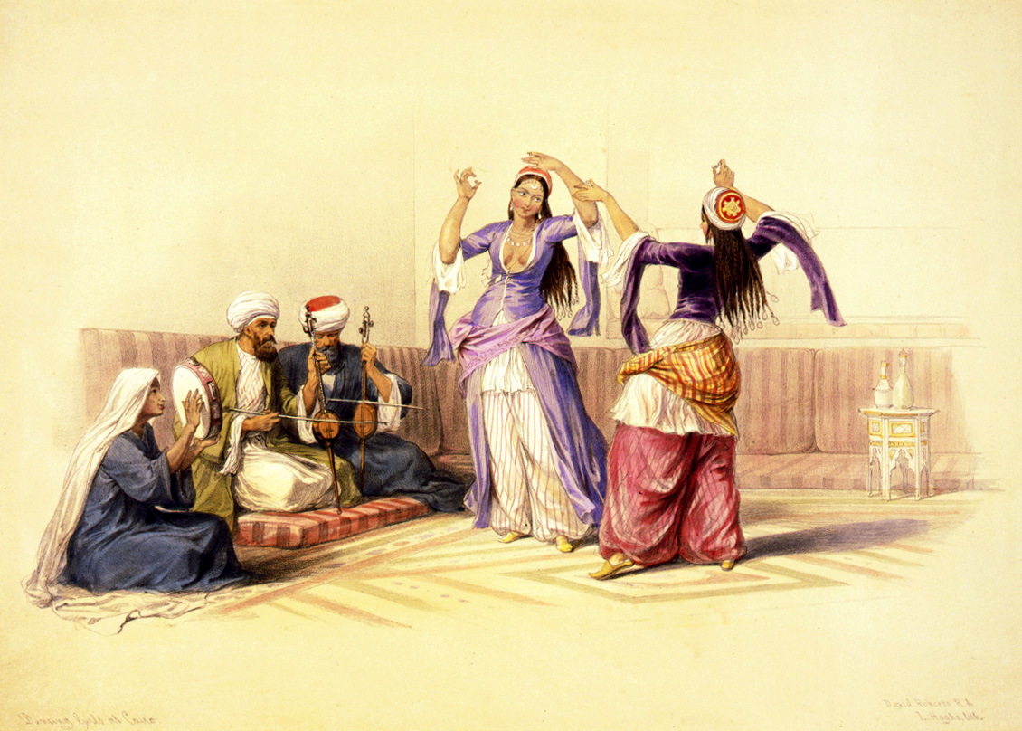 Dancing Girls at Cairo - David Roberts, 1846-1849