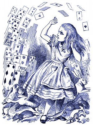 Alice versus Pack of Cards - John Tenniel