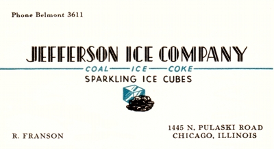 Jefferson Ice business card