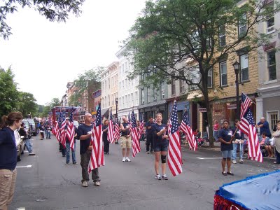 Flag Day flags, Hudson New York 2011 - Adrienne Ross