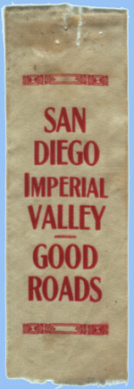 San Diego, Imperial Valley - Good Roads ribbon