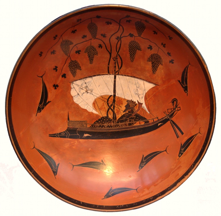 Dionysos Crossing the Sea - by Exekias ca540-530BC