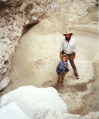 Desert waterhole, evaporation strata - DHF, RWF