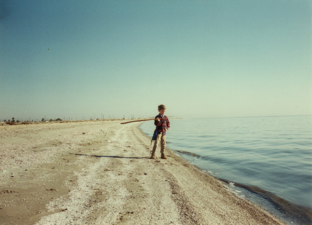 David H. Franson at the East Shore, Salton Sea, California